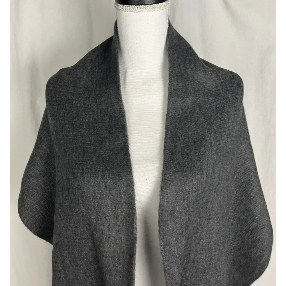 $69.50 Lucky Brand‎ Solid Brushed Scarf Fringe ONE SIZE Gray.